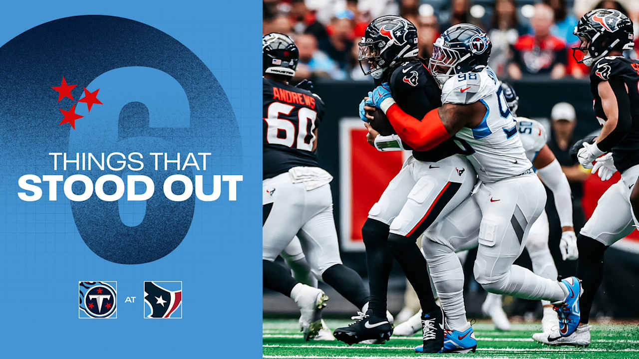 Six Things That Stood Out for Titans in Sunday's Loss to the Texans 