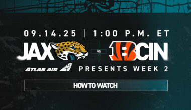 Week 2, How to Watch Jacksonville Jaguars vs. Cincinnati Bengals