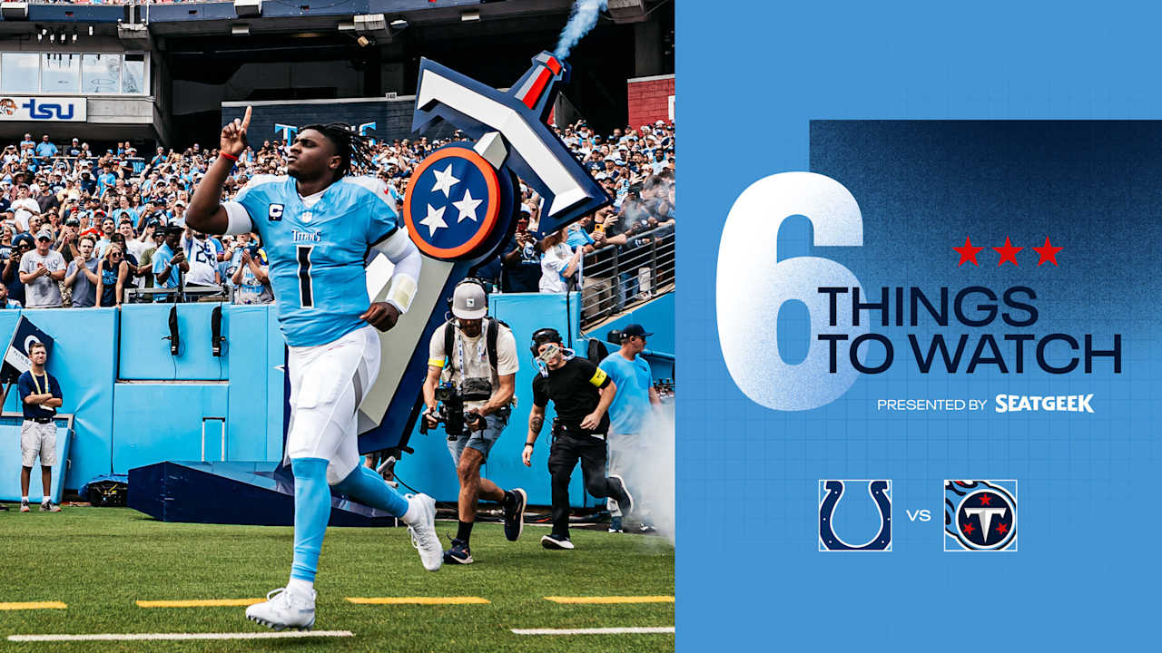 Six Things to Watch for the Titans in Sunday's Game vs the Colts 