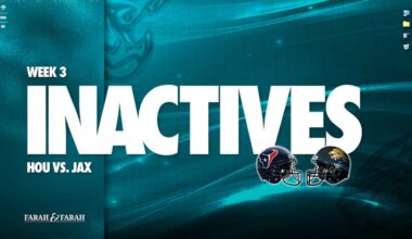HOU vs. JAX: Week 3 Inactives
