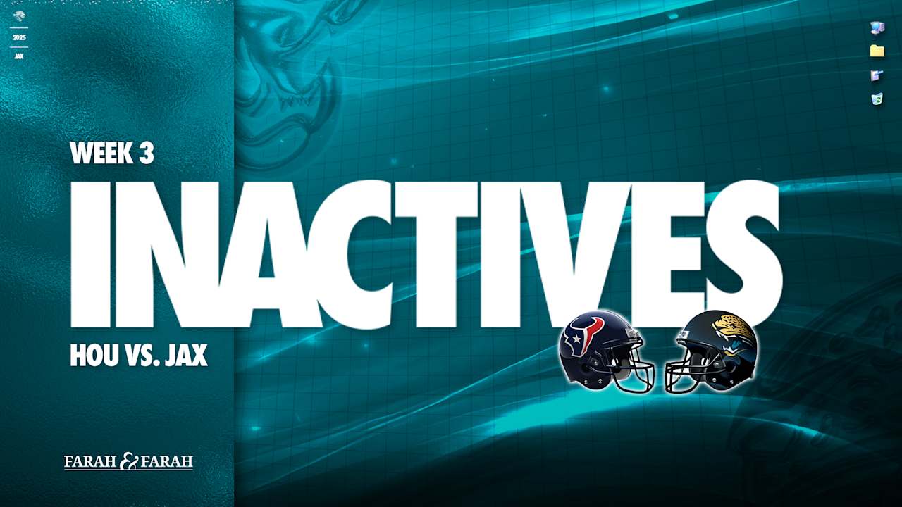 HOU vs. JAX: Week 3 Inactives