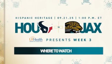 Week 3, How to Watch Houston Texans vs. Jacksonville Jaguars