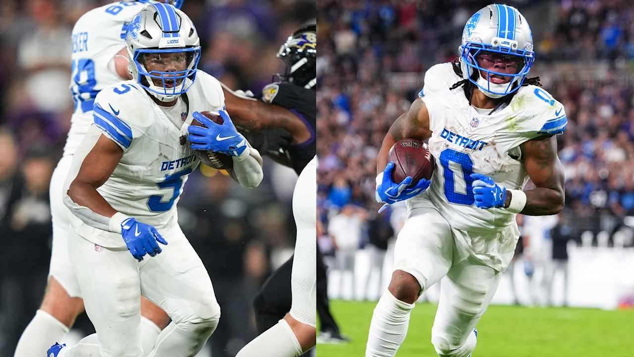 Lions RBs David Montgomery, Jahmyr Gibbs put on historic rushing performance in win over Ravens