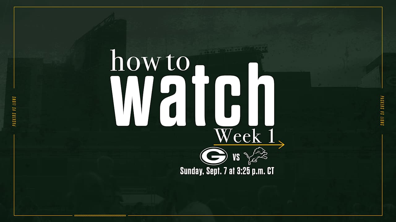 Packers vs. Lions | How to watch, stream & listen