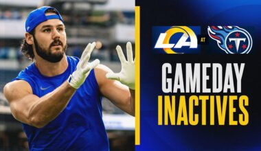 Offensive lineman Steve Avila and TE Colby Parkinson among Rams' inactives for Week 2 at Titans