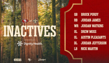 Jauan Jennings, Trent Williams Active vs. Saints; Inactives for Week 2 #SFvsNO