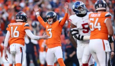 Broncos stun Giants 33-32 with last-second field goal after getting shut out for three quarters