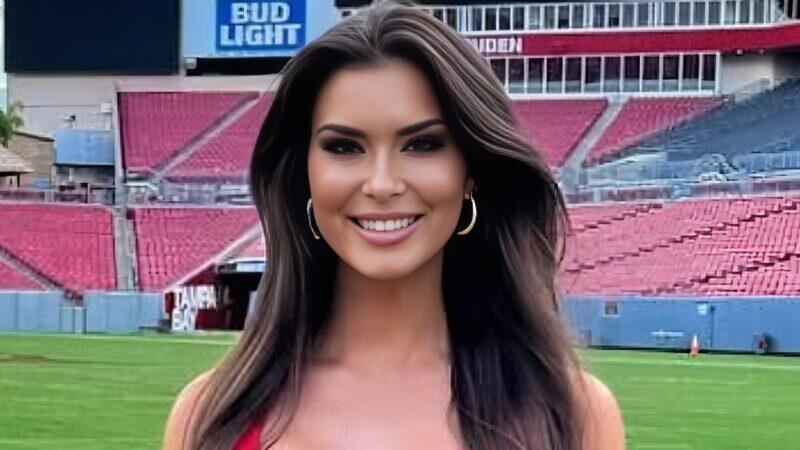 Tampa Bay Buccaneers Reporter Aileen Hnatiuk Steals Spotlight With Her Spicy Red Dress That Was Showing Plenty Of Leg On The Sidelines [PHOTO]