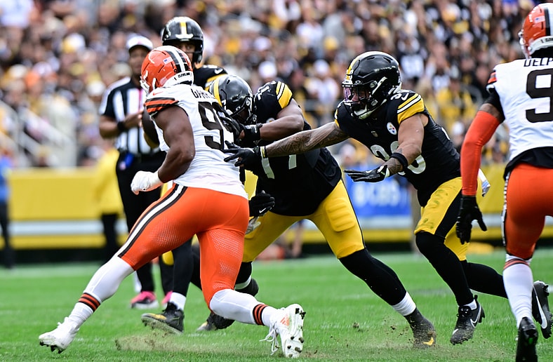 Steelers left tackle Broderick Jones