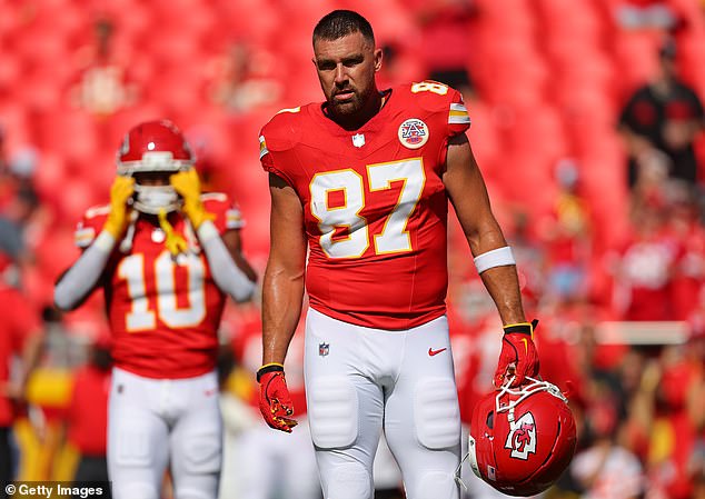 Kelce plays for the Kansas City Chiefs on Monday night while Swift is on Jimmy Fallon's show