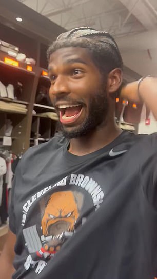 Earlier in the week, Shedeur Sanders mimed when asked questions by reporters