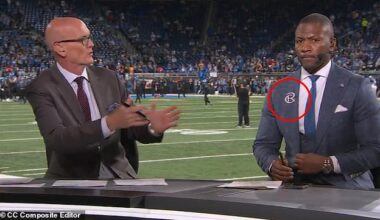 ESPN star Ryan Clark infuriates NFL fans with his suit live on air during Monday Night Football