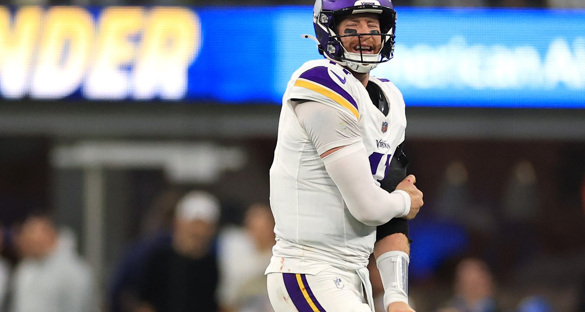 Kirk Herbstreit's 'horrendous' comment on emotional Carson Wentz draws backlash as Vikings QB throws helmet