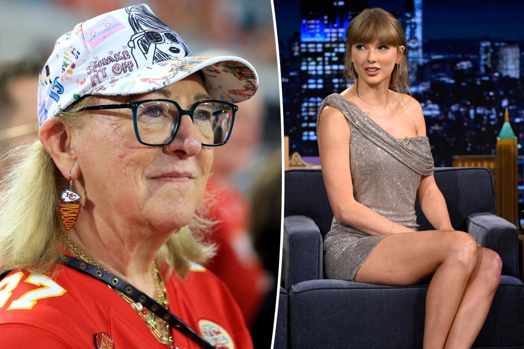 Taylor Swift was at the Chiefs game in spirit on future mom-in-law Donna Kelce's hat