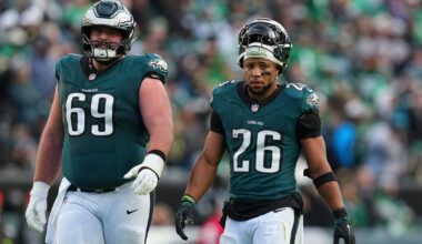 Philadelphia Eagles' Saquon Barkley, Landon Dickerson land on injury report before New York Giants game