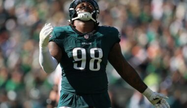 Jalen Carter sitting out Eagles-Giants clash due in part to MetLife Stadium turf