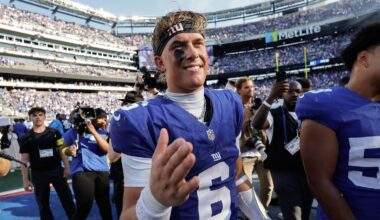 Jaxson Dart's parents react to NY Giants massive win over Eagles, ‘When you have a child that…’