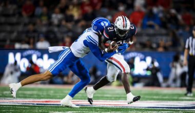 No. 18 BYU survives Arizona's double-OT upset bid in 33-27 win