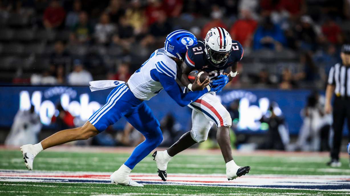 No. 18 BYU survives Arizona's double-OT upset bid in 33-27 win