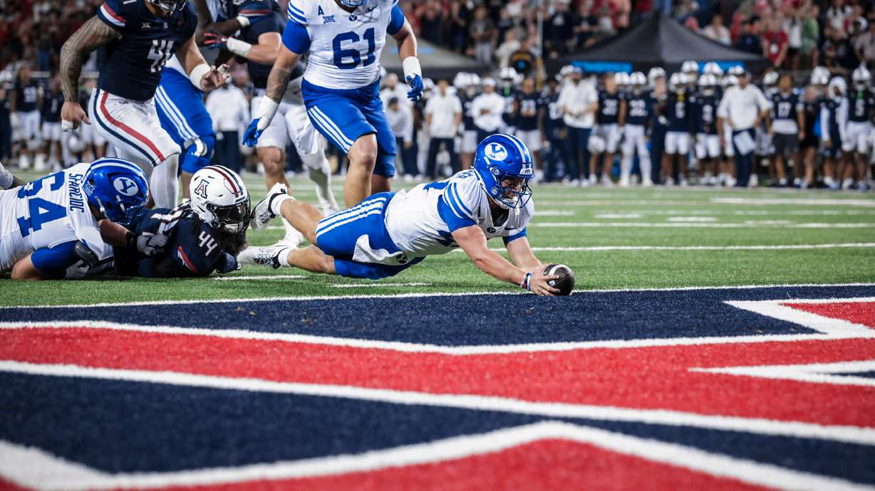No. 18 BYU survives Arizona's double-OT upset bid for 33-27 win