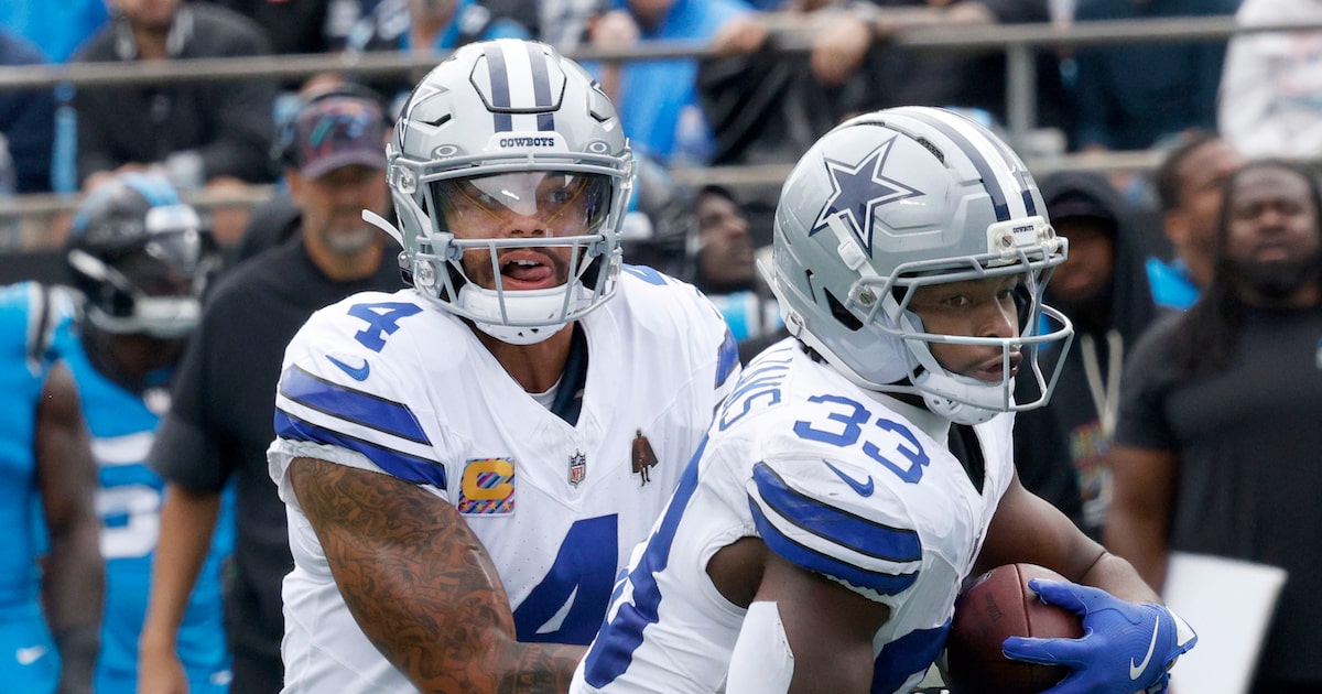 Cowboys run for season-low rushing yards against ‘more physical team’ in Carolina