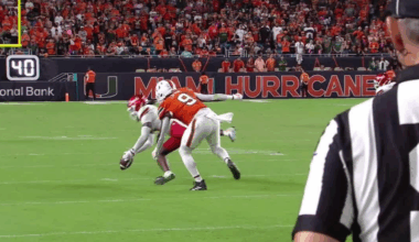 WATCH: Louisville LB T.J. Capers hauls in play-of-the-year candidate INT to clinch upset win over No. 2 Miami