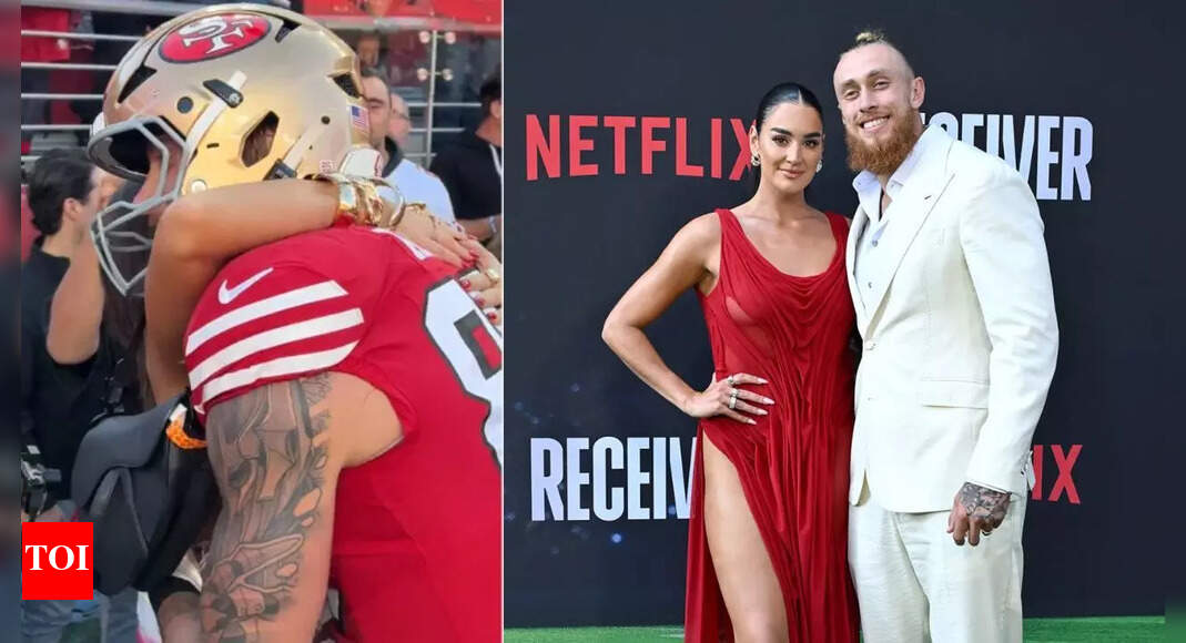 George Kittle’s “backup wife hug” with Kristin Juszczyk becomes the funniest off-field moment of the 49ers game | NFL News