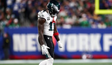 Eagles-Giants Final Injury Report: A.J. Brown and Brandon Graham among 6 players ruled OUT