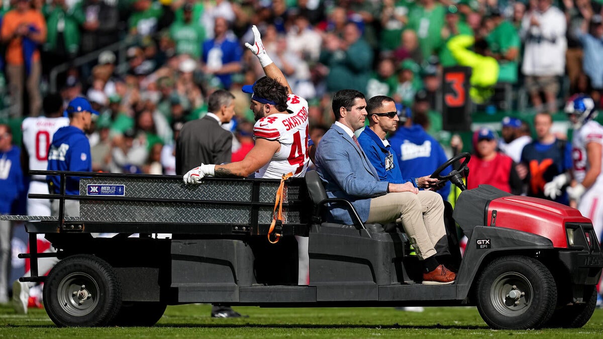 Cam Skattebo injury: Giants rookie suffers dislocated ankle vs. Eagles