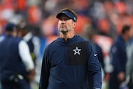 Dallas Cowboys head coach Brian Schottenheimer after an NFL football game Sunday, Oct. 26,...