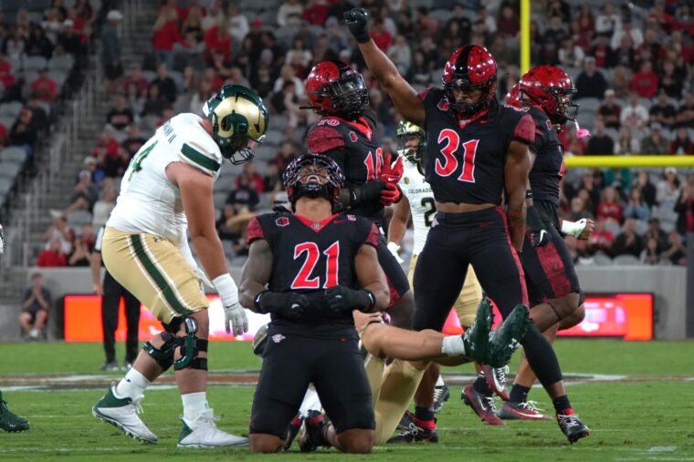 Aztecs continue home dominance with 45-24 victory over Rams