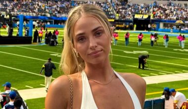 OF Star Sent the Internet Into a Frenzy After Showing Up at Chargers-Commanders Game in Her See-Through Top [PHOTO]