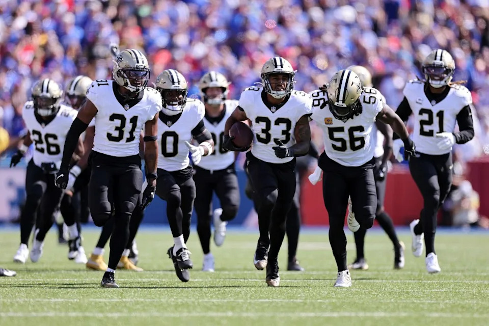 The Saints enter the Giants game winless. Getty Images