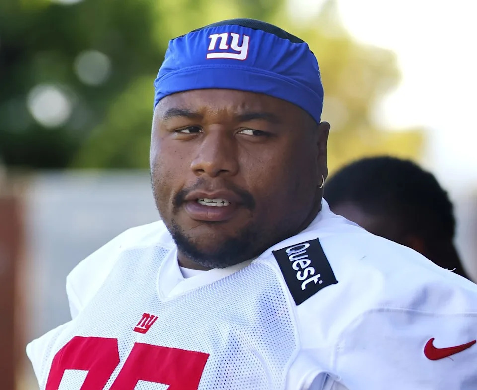 Dexter Lawrence, who is battling an illness, did not practice for the Giants on Oct. 1, 2025. Noah K. Murray / New York Post
