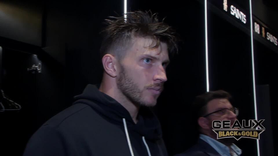 New Orleans Saints’ Foster Moreau reacts to new details in Kyren Lacy case