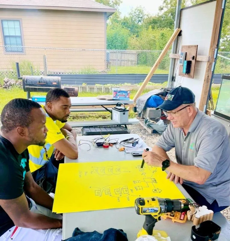 After the 22 week course, not only did participants learn tangible skills, but the scientific knowledge behind solar power. (Courtesy of the Black United Fund)