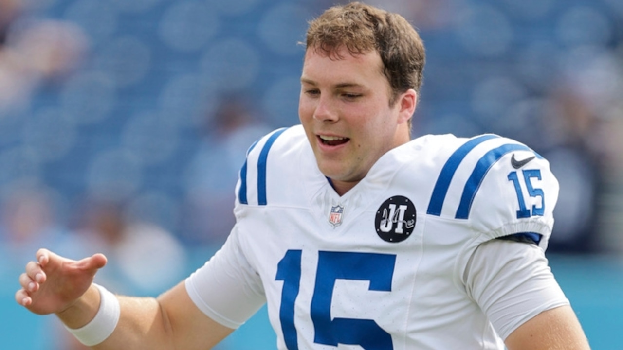 Riley Leonard 1 play away for Indianapolis Colts