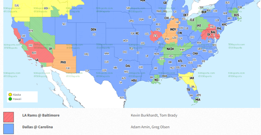 Seahawks vs. Jaguars NFL TV Week 6 coverage map and FOX commentators