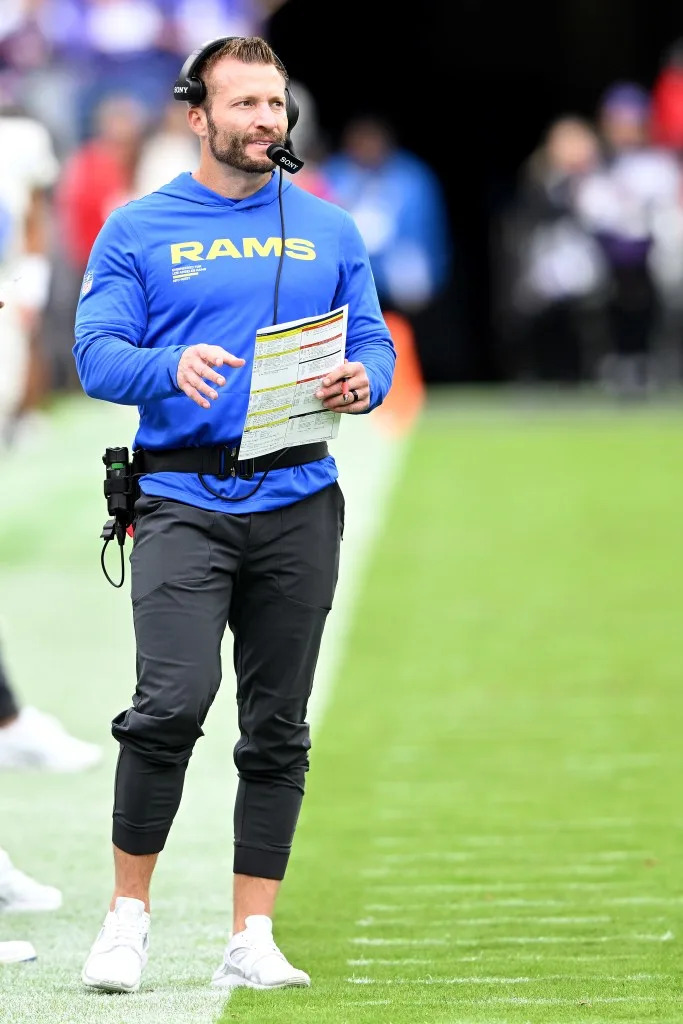 Rams head coach Sean McVay in October 2025. Getty Images