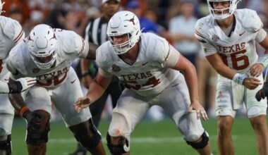 Texas’ offensive line looks to bounce back from early struggles as Oklahoma looms