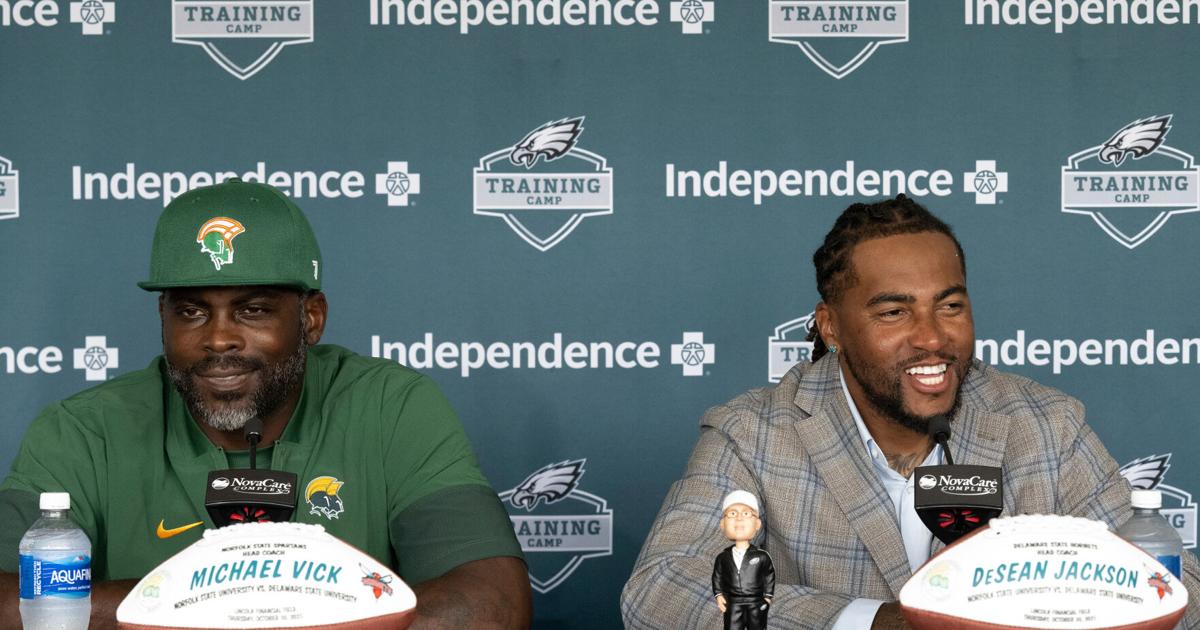 DeSean Jackson gets the better of Michael Vick as rookie HBCU coaches, former Eagles meet in Philly | NFL
