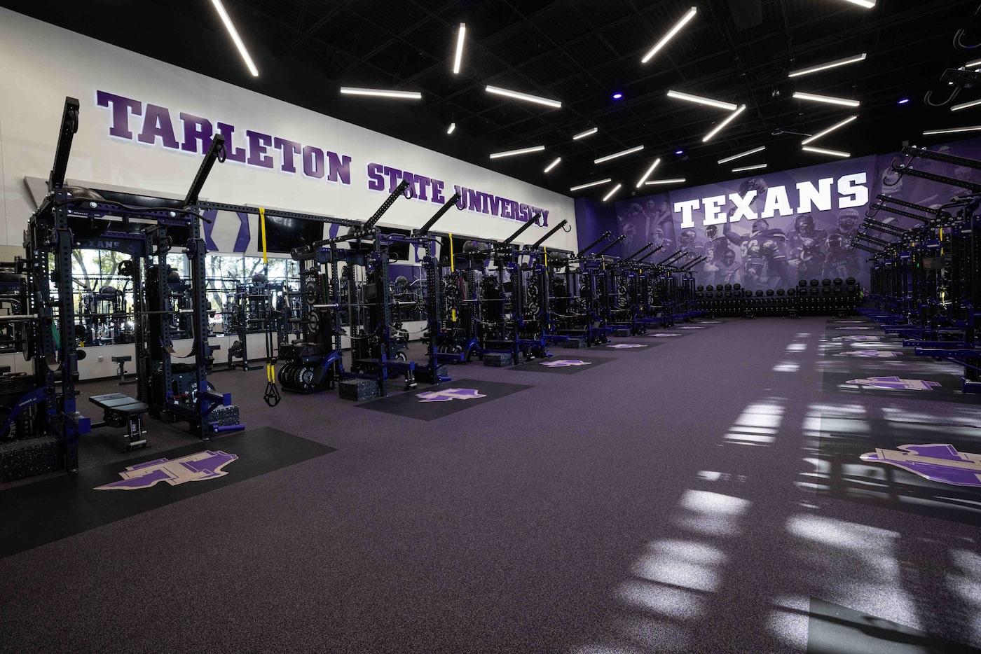 The Texans Athletic Performance Center at Tarleton State University’s Wisdom Gym in...