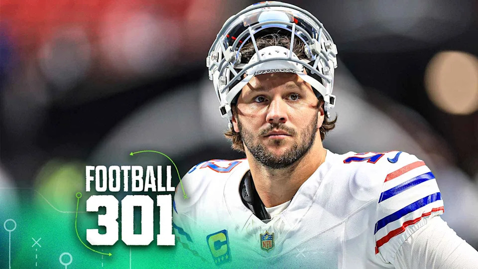 ATLANTA, GA - OCTOBER 13: Josh Allen (17) of the Buffalo Bills before the Monday night NFL football game between the Buffalo Bills and the Atlanta Falcons on October 13, 2025 at Mercedes-Benz Stadium in Atlanta, Georgia. (Photo by David J. Griffin/Icon Sportswire via Getty Images)
