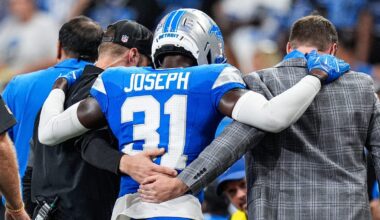 Kerby Joseph (knee) out vs Buccaneers