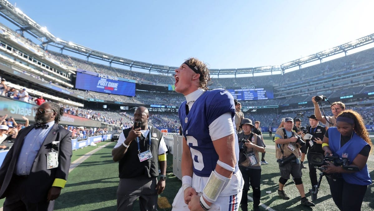 Jaxson Dart player props odds, tips and betting trends for Week 5