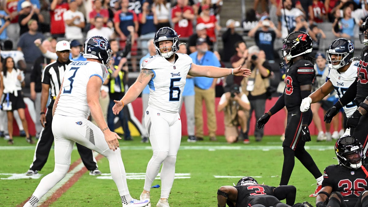 Joey Slye injury update. Tennesse Titans give latest on kicker, Arden Key