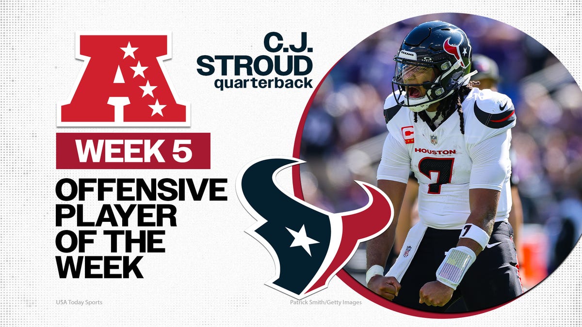 C.J. Stroud named AFC Player of the Week after Ravens' win