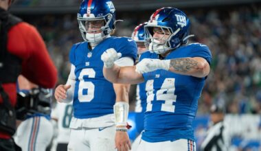 New York Giants' Jaxson Dart and Cam Skattebo lead defeat of Eagles