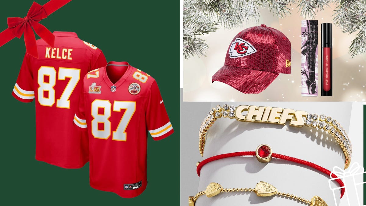 Kansas City Chiefs 2025 holiday gift guide, Taylor Swift, Kelce jersey