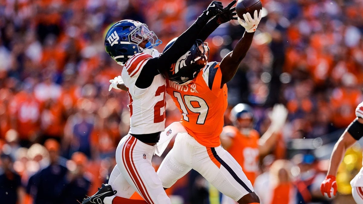 Marvin Mims player props odds, tips and betting trends for Week 8